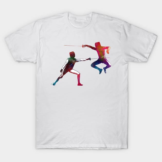 fencing sport art #fencing #sport T-Shirt by JBJart